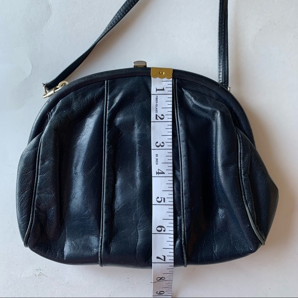 Vtg Bravo Browns Crossbody Bag Navy Blue - Picture 3 of 14